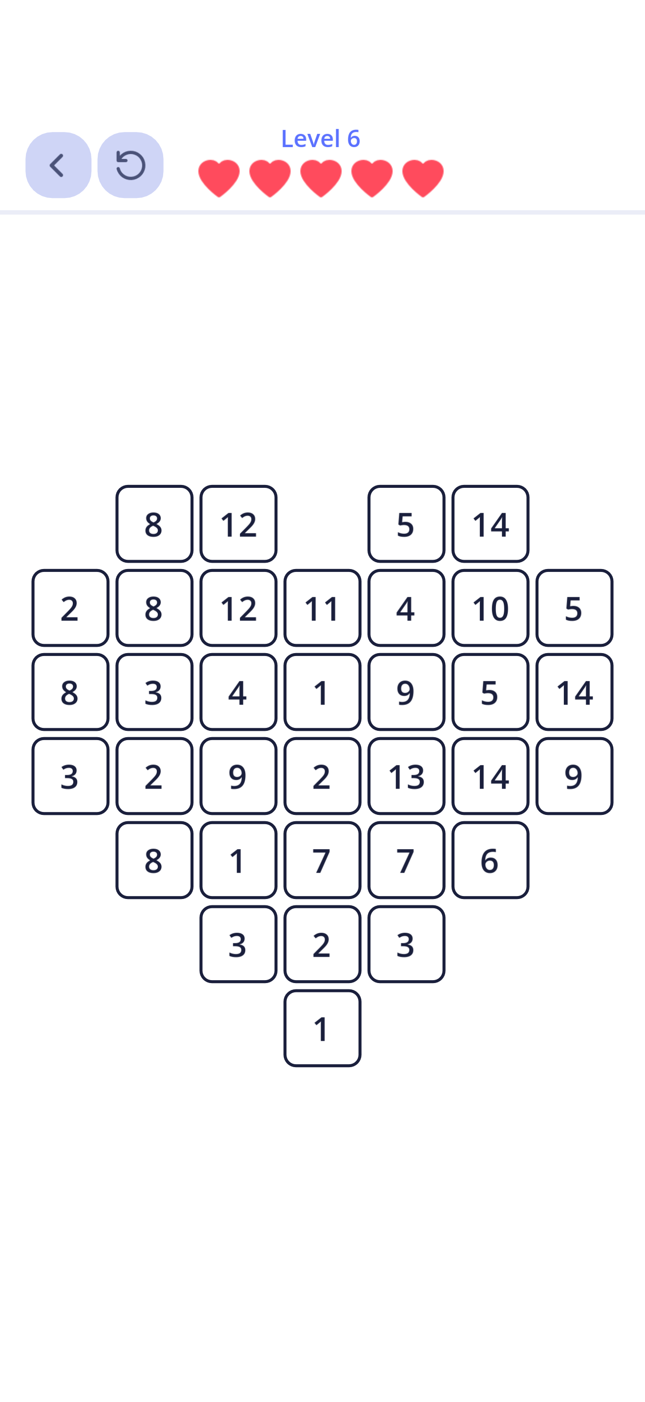 Tap Min gameplay screenshot showing a completed puzzle result